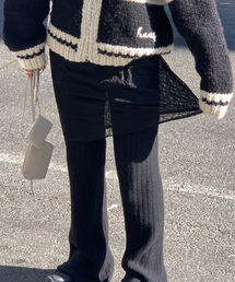 slender knit pants (black)