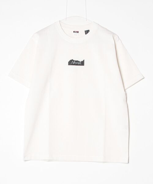 NANGA(ナンガ)の「【NANGA】ECO HYBRID MT LOGO TEE(Tシャツ/カットソー・メンズ・ホワイト/ブラック/グレー・S/M/L/XL)」の1枚目の写真