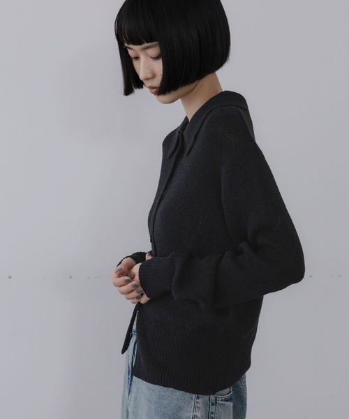 LOWRYS FARM（ローリーズファーム）の「メランジポロニットカーディガンＬＳ　1068560（ニット/セーター・レディース・ピンク/グレー/ブラック・FREE）」の7枚目の写真