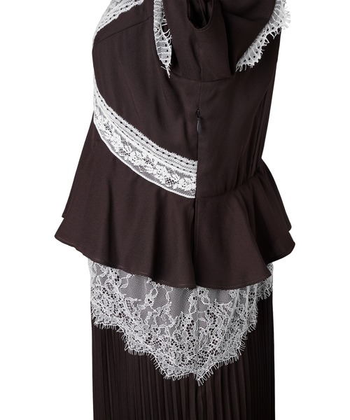Her lip to（ハーリップトゥー）の「Giulia Lace Pleated Dress（ワンピース・レディース・ブラウン系・S/M）」の18枚目の写真
