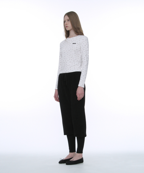 PARTIMENTO WOMEN(パルティメントウィメン)の「PWC ワイドリブジョガーパンツ_ブラック(スウェットパンツ・レディース・その他・SMALL/MEDIUM/LARGE)」の3枚目の写真