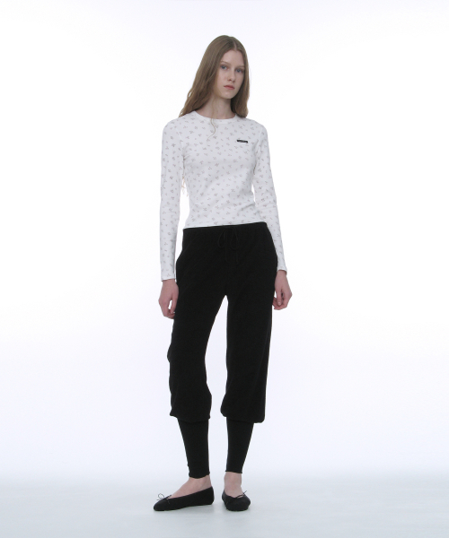 PARTIMENTO WOMEN(パルティメントウィメン)の「PWC ワイドリブジョガーパンツ_ブラック(スウェットパンツ・レディース・その他・SMALL/MEDIUM/LARGE)」の5枚目の写真