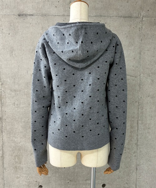 GLAMOROUS JANE(グラマラスジェーン)の「ドットジャガードダブルジップニットパーカー(パーカー・レディース・ベージュ/ブラック/グレー・FREE)」の21枚目の写真