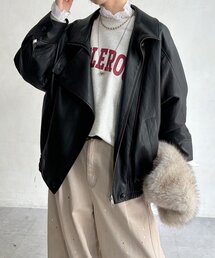 【WEB限定】レザーブルゾン