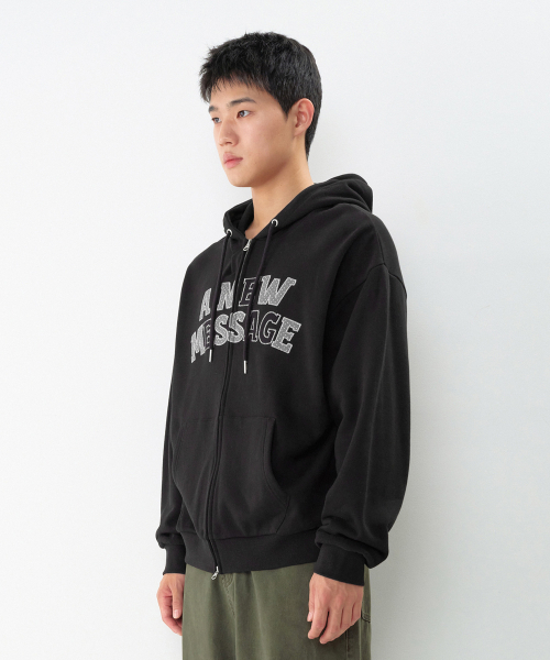 AMESWORLDWIDE(アメスワールドワイド)の「NEW MESSAGE フーディー ジップアップ ブラック(パーカー・レディース・その他・SMALL/MEDIUM/LARGE)」の8枚目の写真