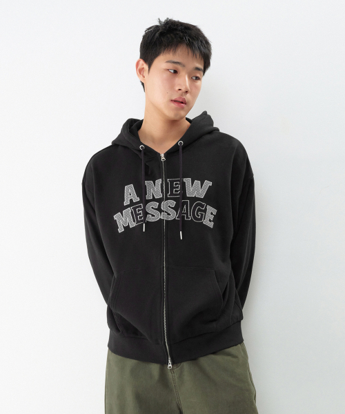 AMESWORLDWIDE(アメスワールドワイド)の「NEW MESSAGE フーディー ジップアップ ブラック(パーカー・レディース・その他・SMALL/MEDIUM/LARGE)」の10枚目の写真