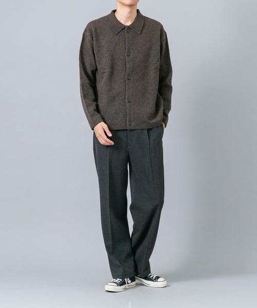 URBAN RESEARCH ROSSO MEN(アーバンリサーチロッソメン)の「『XLサイズあり』ストレッチヘリンボーン1タックワイドスラックス(スラックス・メンズ・アイボリー/ベージュ系その他/チャコールグレー・MEDIUM/LARGE/X-LARGE)」の12枚目の写真