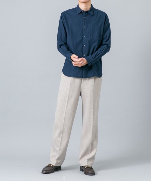 URBAN RESEARCH ROSSO MEN(アーバンリサーチロッソメン)の「『XLサイズあり』ストレッチヘリンボーン1タックワイドスラックス(スラックス・メンズ・アイボリー/ベージュ系その他/チャコールグレー・MEDIUM/LARGE/X-LARGE)」の9枚目の写真