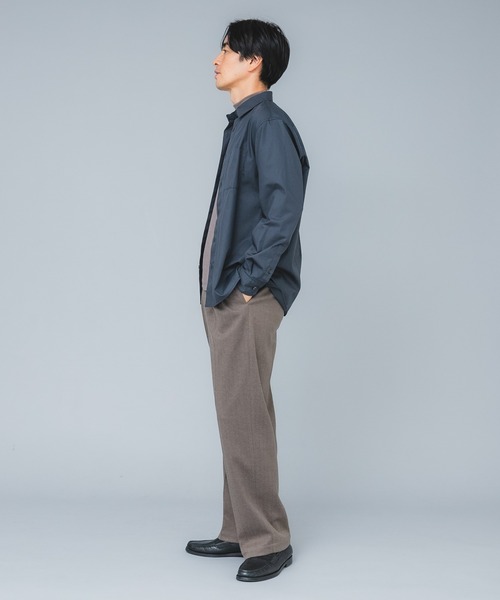 URBAN RESEARCH ROSSO MEN(アーバンリサーチロッソメン)の「『XLサイズあり』ストレッチヘリンボーン1タックワイドスラックス(スラックス・メンズ・アイボリー/ベージュ系その他/チャコールグレー・MEDIUM/LARGE/X-LARGE)」の7枚目の写真
