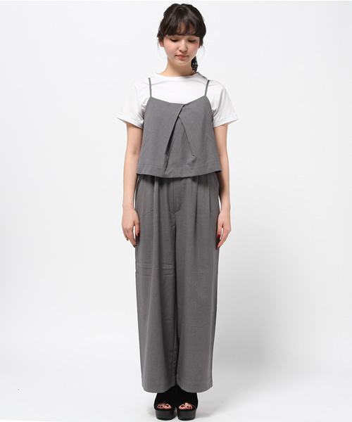 LBC(エルビーシー)の「キャミスリムワイド(セットアップ)(サロペット/オーバーオール・レディース・モカ/グレー・LARGE/MEDIUM)」の10枚目の写真