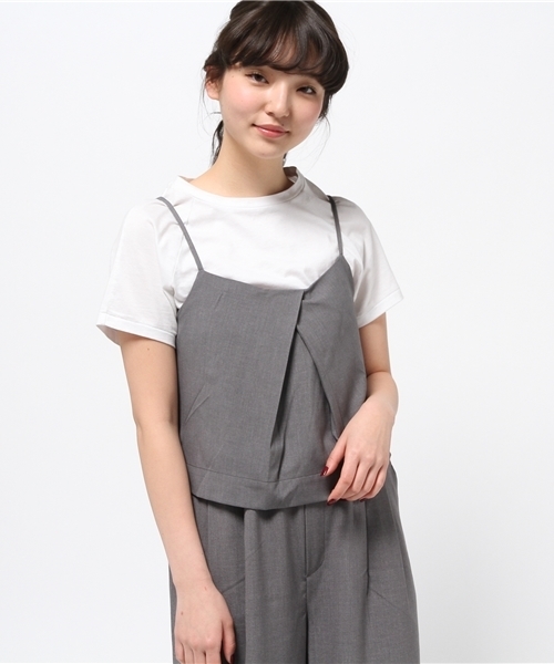 LBC(エルビーシー)の「キャミスリムワイド(セットアップ)(サロペット/オーバーオール・レディース・モカ/グレー・LARGE/MEDIUM)」の5枚目の写真