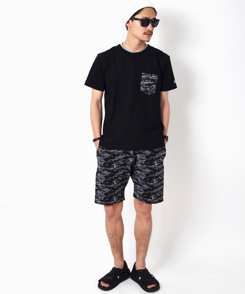 SHIPS(シップス)の「【WEB限定】Champion(チャンピオン)×SHIPS AUTHENTIC: 別注 リバースウィーブ ジャージー カモフラ/ショーツ■(その他パンツ・メンズ・ブラック/グレー/オリーブ・MEDIUM/LARGE/SMALL)」の14枚目の写真