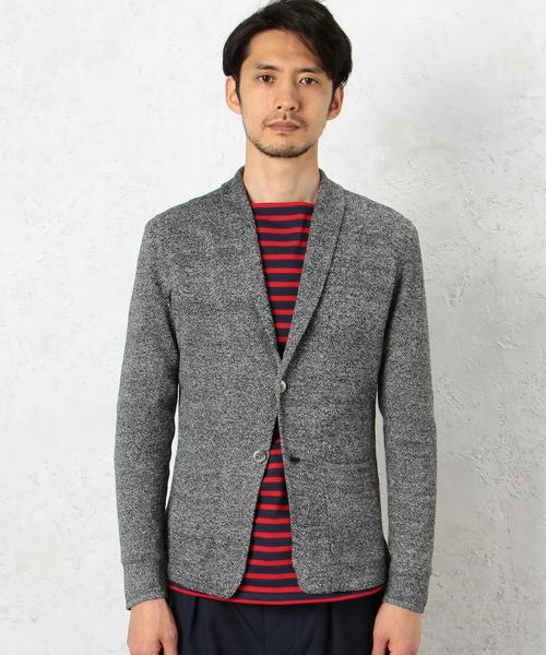 green label relaxing（グリーンレーベルリラクシング）の「KC ◎LI TUCK SHAWL/カーディガン◆（カーディガン/ボレロ・メンズ・グレー/ネイビー・SMALL/LARGE/MEDIUM/X-LARGE）」の4枚目の写真