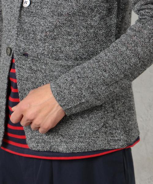 green label relaxing（グリーンレーベルリラクシング）の「KC ◎LI TUCK SHAWL/カーディガン◆（カーディガン/ボレロ・メンズ・グレー/ネイビー・SMALL/LARGE/MEDIUM/X-LARGE）」の14枚目の写真