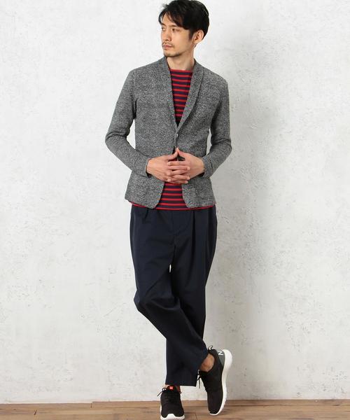 green label relaxing（グリーンレーベルリラクシング）の「KC ◎LI TUCK SHAWL/カーディガン◆（カーディガン/ボレロ・メンズ・グレー/ネイビー・SMALL/LARGE/MEDIUM/X-LARGE）」の8枚目の写真