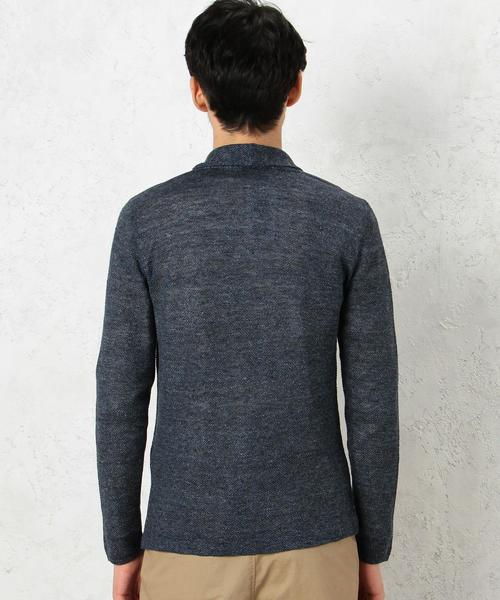 green label relaxing（グリーンレーベルリラクシング）の「KC ◎LI TUCK SHAWL/カーディガン◆（カーディガン/ボレロ・メンズ・グレー/ネイビー・SMALL/LARGE/MEDIUM/X-LARGE）」の9枚目の写真