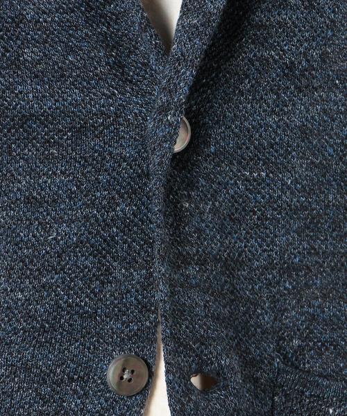 green label relaxing（グリーンレーベルリラクシング）の「KC ◎LI TUCK SHAWL/カーディガン◆（カーディガン/ボレロ・メンズ・グレー/ネイビー・SMALL/LARGE/MEDIUM/X-LARGE）」の10枚目の写真