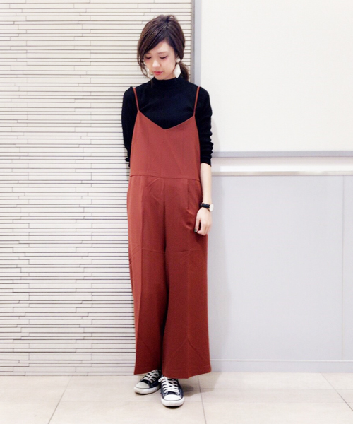 Mysty Woman ミスティウーマン の ジョーゼットバックデザインキャミサロペット サロペット オーバーオール Wear