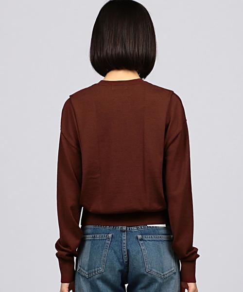 EN ROUTE（アンルート）の「ENR タックプリーツニット◆（ニット/セーター・レディース・ブラック/ブラウン・FREE）」の3枚目の写真