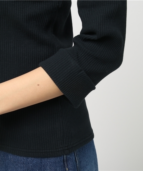 VENCEEXCHANGE（ヴァンスエクスチェンジ）の「無地両V7分袖（ニット/セーター・レディース・イエロー/ブラック/ライトブルー/オフホワイト・MEDIUM）」の11枚目の写真