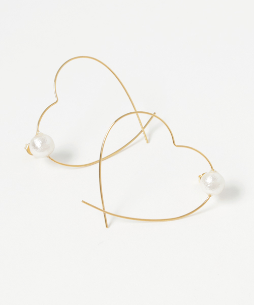 kodemari(コデマリ)の「kodemari/heart hoop ピアス(ピアス(両耳用)・レディース・その他・FREE)」の1枚目の写真