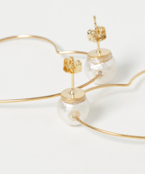 kodemari(コデマリ)の「kodemari/heart hoop ピアス(ピアス(両耳用)・レディース・その他・FREE)」の2枚目の写真