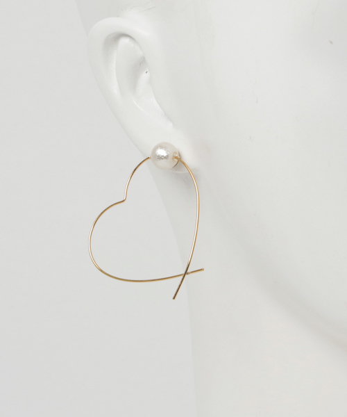 kodemari(コデマリ)の「kodemari/heart hoop ピアス(ピアス(両耳用)・レディース・その他・FREE)」の3枚目の写真