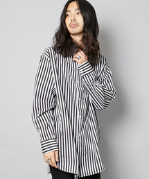 AMERICAN RAG CIE | ビックシルエット ロングシャツ <チェック or ストライプ>(シャツ/ブラウス)