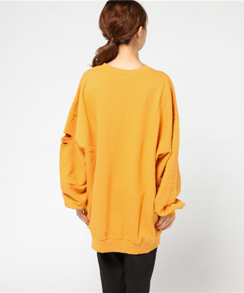 PUNYUS（プニュズ）の「クラッシュスウェット（スウェット・レディース・ホワイト/ブラック/レッド/ピンク/イエロー・4/3）」の8枚目の写真