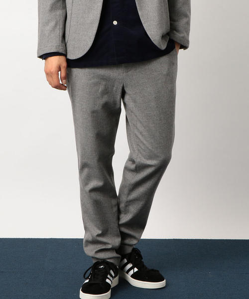 green label relaxing（グリーンレーベルリラクシング）の「CM ストレッチ サキソニー ナロー ユーティリティ パンツ ＜ストレッチ・撥水性＞ ◆（その他パンツ・メンズ・ネイビー/ブラウン/グレー/その他1・SMALL/MEDIUM/LARGE/X-LARGE）」の2枚目の写真