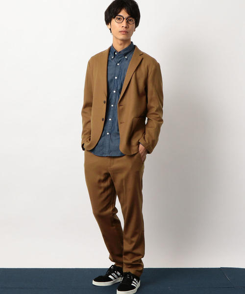 green label relaxing（グリーンレーベルリラクシング）の「CM ストレッチ サキソニー ナロー ユーティリティ パンツ ＜ストレッチ・撥水性＞ ◆（その他パンツ・メンズ・ネイビー/ブラウン/グレー/その他1・SMALL/MEDIUM/LARGE/X-LARGE）」の21枚目の写真