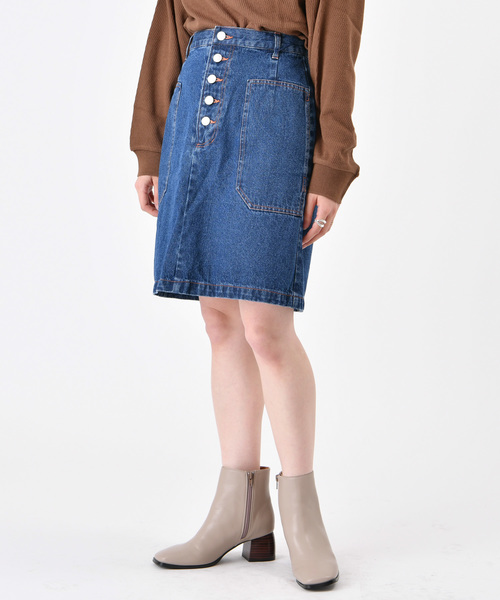 Kastane カスタネ の 前ボタンデニムスカート スカート Wear