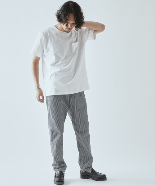 FRUIT OF THE LOOM（フルーツオブザルーム）の「【FRUIT OF THE LOOM/フルーツオブザルーム】別注3パックTシャツ/タンクトップ（Tシャツ/カットソー・メンズ・ホワイト×ブラック・S/M/L/XL）」の3枚目の写真