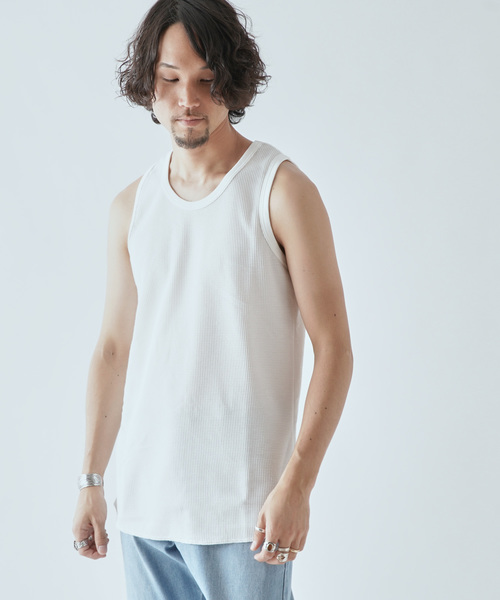 FRUIT OF THE LOOM（フルーツオブザルーム）の「【FRUIT OF THE LOOM/フルーツオブザルーム】別注3パックTシャツ/タンクトップ（Tシャツ/カットソー・メンズ・ホワイト×ブラック・S/M/L/XL）」の7枚目の写真