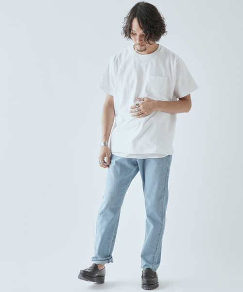 FRUIT OF THE LOOM（フルーツオブザルーム）の「【FRUIT OF THE LOOM/フルーツオブザルーム】別注3パックTシャツ/タンクトップ（Tシャツ/カットソー・メンズ・ホワイト×ブラック・S/M/L/XL）」の16枚目の写真