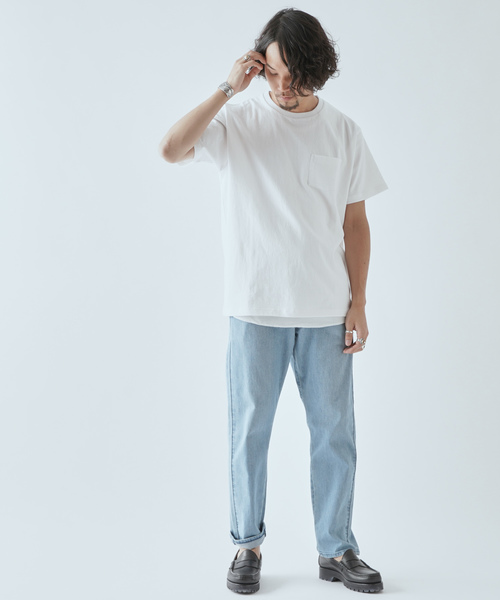 FRUIT OF THE LOOM（フルーツオブザルーム）の「【FRUIT OF THE LOOM/フルーツオブザルーム】別注3パックTシャツ/タンクトップ（Tシャツ/カットソー・メンズ・ホワイト×ブラック・S/M/L/XL）」の20枚目の写真