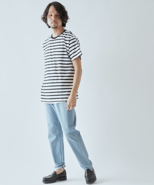 FRUIT OF THE LOOM（フルーツオブザルーム）の「【FRUIT OF THE LOOM/フルーツオブザルーム】別注3パックTシャツ/タンクトップ（Tシャツ/カットソー・メンズ・ホワイト×ブラック・S/M/L/XL）」の4枚目の写真