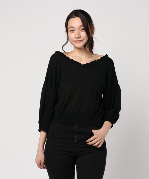 PAGEBOY(ページボーイ)の「2WAYフリルカーディガン(カーディガン/ボレロ・レディース・ライトグレー/ブラック/オフホワイト・FREE)」の6枚目の写真