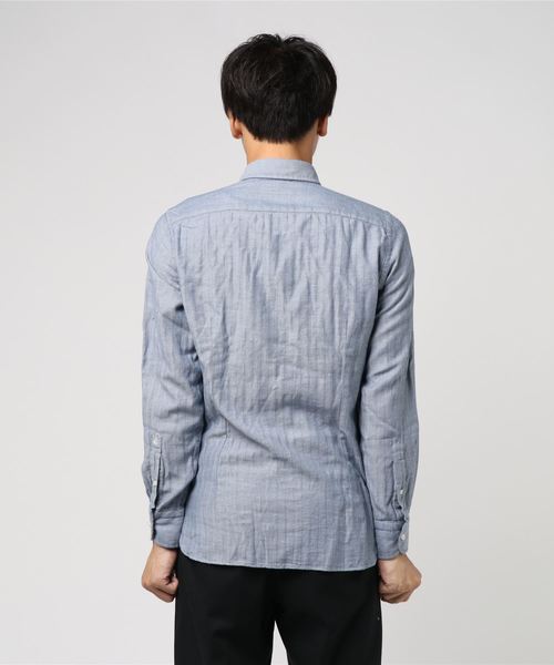 GUY ROVER（ギローバー）の「GUY ROVER　ワイドカラーネルシャツ（シャツ/ブラウス・メンズ・ブルー系その他・S/M/XS）」の3枚目の写真