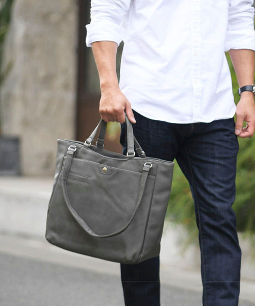 Add+（アッド）の「〈Add+〉ダブルハンドルレザー 2WAYトートバッグ（ビジネスバッグ）」 - WEAR