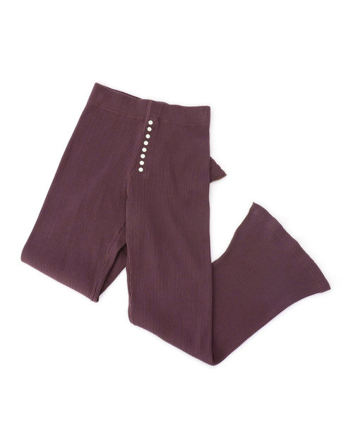 SHIPS（シップス）の「YOUNG&OLSEN:【SHIPS別注】リブトラウザーパンツ（その他パンツ・レディース・ブラック/パープル・ONE SIZE）」の5枚目の写真