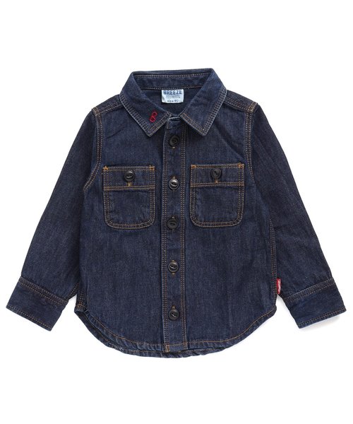 BREEZE（ブリーズ）の「デニムシャツ（シャツ/ブラウス・キッズ・ネイビー/ブルー・90/100/110/120/80/130/140）」の5枚目の写真