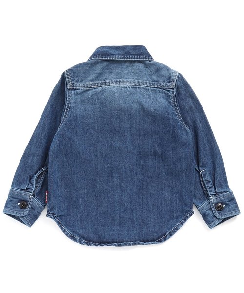 BREEZE（ブリーズ）の「デニムシャツ（シャツ/ブラウス・キッズ・ネイビー/ブルー・90/100/110/120/80/130/140）」の6枚目の写真