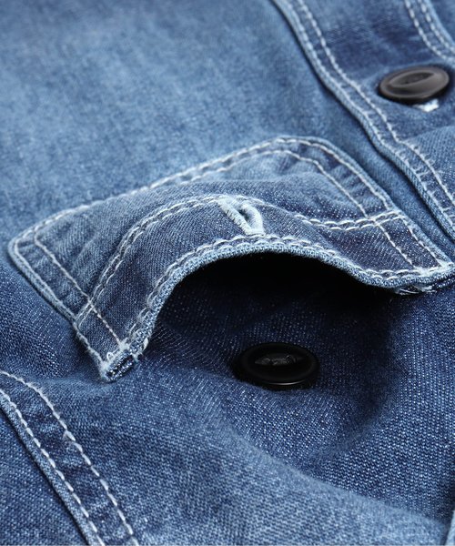 BREEZE（ブリーズ）の「デニムシャツ（シャツ/ブラウス・キッズ・ネイビー/ブルー・90/100/110/120/80/130/140）」の10枚目の写真