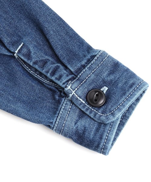 BREEZE（ブリーズ）の「デニムシャツ（シャツ/ブラウス・キッズ・ネイビー/ブルー・90/100/110/120/80/130/140）」の11枚目の写真