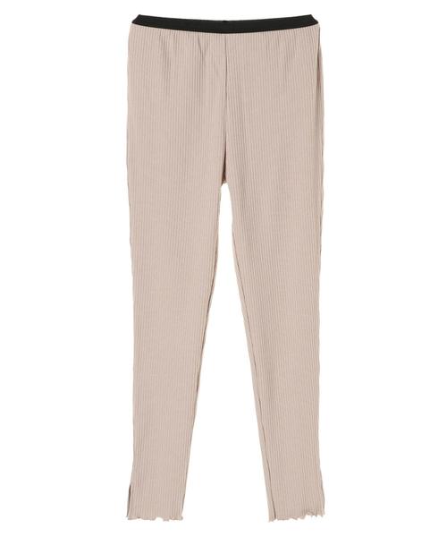 AMERICAN HOLIC（アメリカンホリック）の「・リブパンツ（レギンス/スパッツ・レディース・チャコールグレー/ブラック/ベージュ系その他/キャメル・M/L）」の17枚目の写真