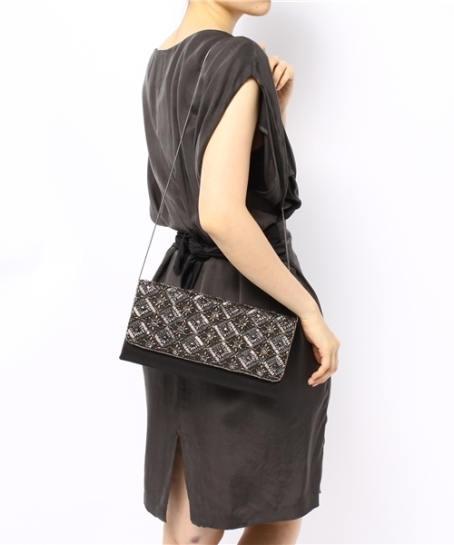 ROSE BUD（ローズバッド）の「(SJK BAGS) PU.BT2723 BRONZE BEADS WORK CLUTCH BAG[結婚式＆パーティーにもオススメ]（クラッチバッグ・レディース・ブロンズ・ONE SIZE）」の3枚目の写真