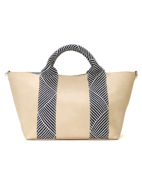 BASE(ベース)の「ラメ入りテープハンドルトートバッグ(トートバッグ・レディース・ブラック/シルバー/アイボリー/ブルー/ベージュ・FREE)」の4枚目の写真