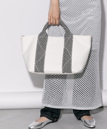 BASE（ベース）の「ラメ入りテープハンドルトートバッグ（トートバッグ）」
