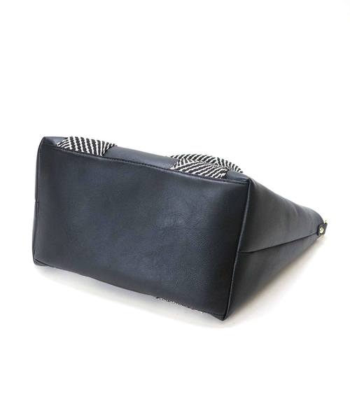 BASE(ベース)の「ラメ入りテープハンドルトートバッグ(トートバッグ・レディース・ブラック/シルバー/アイボリー/ブルー/ベージュ・FREE)」の12枚目の写真